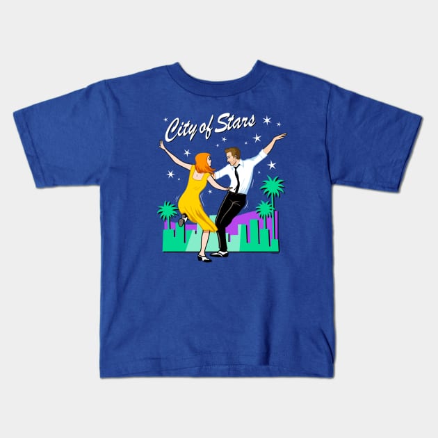 City of Stars Kids T-Shirt by wloem